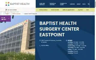 Baptist Health Surgery Center Eastpoint website