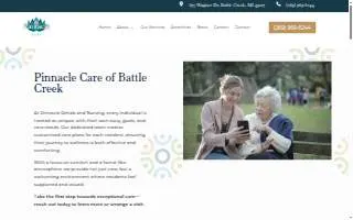 Pinnacle Care of Battle Creek website