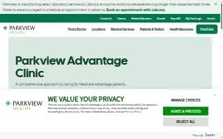 Parkview Advantage Clinic website