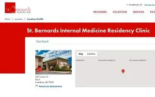 St. Bernards Internal Medicine Residency Clinic website