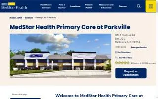 MedStar Health: Primary Care at North Parkville Health Center website