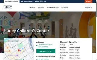 Hurley Children's Center website