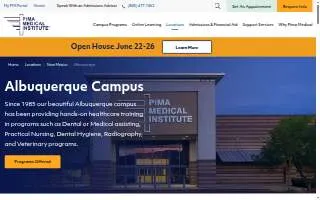 Pima Medical Institute - Albuquerque website