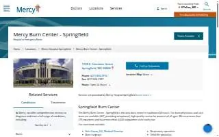 Mercy Burn Center - Springfield website