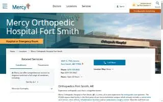 Mercy Orthopedic Hospital Fort Smith website