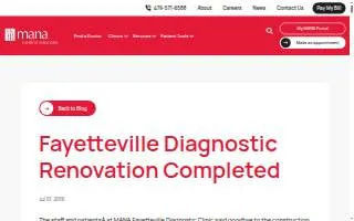 Fayetteville Diagnostic Clinic, A MANA Clinic website