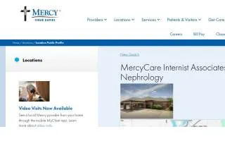 MercyCare Internist Associates of Iowa & Nephrology website