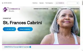 CHRISTUS St. Frances Cabrini Hospital website