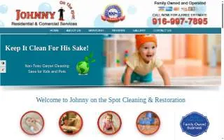 Johnny On The Spot Carpet, Upholstery & Oriental Rug Cleaning of Niles website