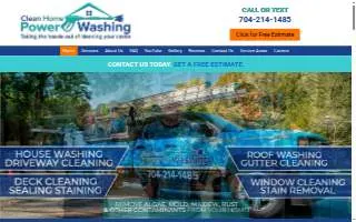 Clean Home Power Washing website