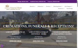 Lori's Funeral Home & Cremation Services of Raleigh website