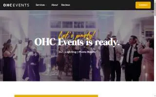 OHC Events | DJ & Photo Booths website