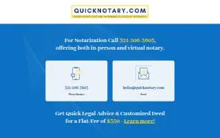 Quick Notary US website
