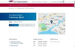 First National Bank of Mt Pleasant website