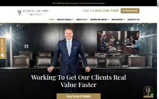 Derrick Law Firm Injury Lawyers, PC of Mt Pleasant website