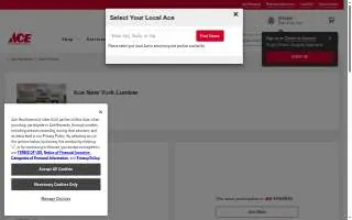 Ace New York Lumber website