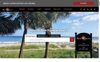 Ace Realty of Myrtle Beach website