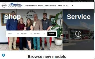 Coastal Nissan of Pawleys Island website