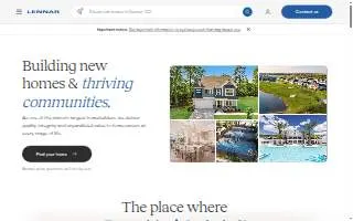 Lennar at Windsor Plantation website