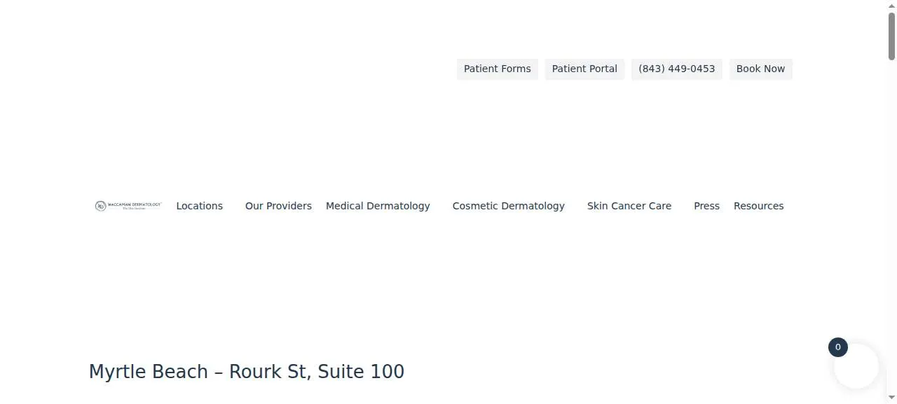 Waccamaw Dermatology - Myrtle Beach - Rourk St - Suite 100 website