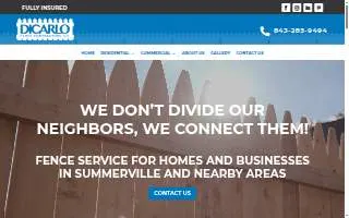 DiCarlo Fence Contractors of North Charleston website