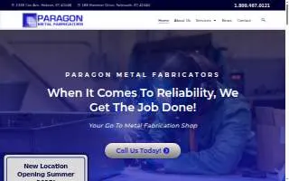 Paragon Metal Fabricators website