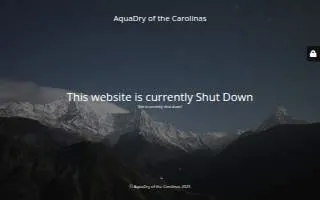 aquaDry website