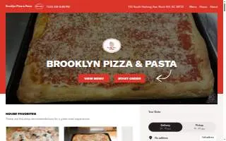 Brooklyn pizza & pasta of Rock Hill website