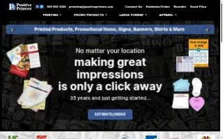 Positive Printers website