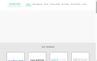 Greenville Aesthetics website