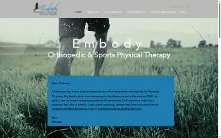 Embody Orthopedic & Sports Physical Therapy website