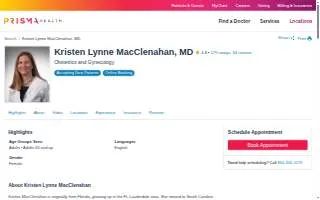 Kristen Lynne MacClenahan, MD website