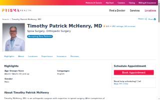 Dr. Timothy P. Mchenry, MD
