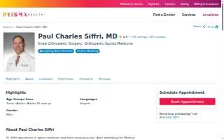 Paul Charles Siffri, MD website