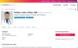 Stefan John Tolan, MD website