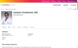Sanjeev Sivakumar, MD website