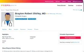 Brayton Robert Shirley, MD website