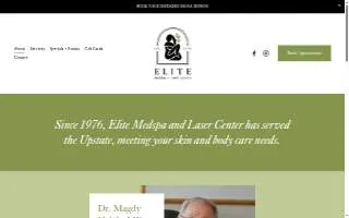 Elite Medspa and Laser Center website