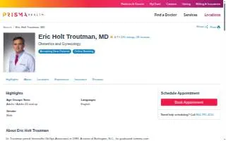 Eric Holt Troutman, MD website