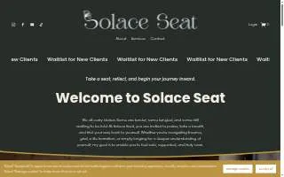 The Solace Seat website