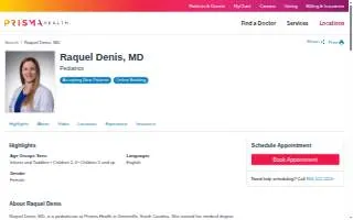 Raquel Denis, MD website