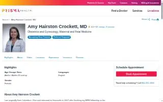 Amy Hairston Crockett, MD website
