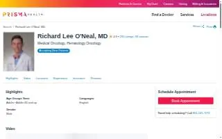 Richard Lee O'Neal, MD website