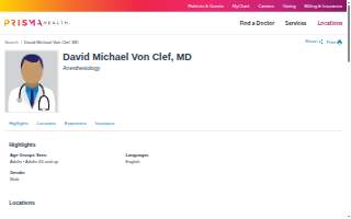 David M. von Clef, MD