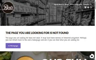 Bert's Market website