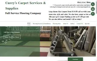 Curry's Carpet Services and Supplies website