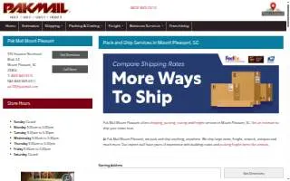 Pak Mail of Mt Pleasant website