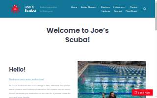 Joe's Scuba website