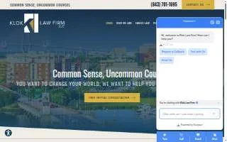 Klok Law Firm LLC website