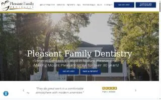 Pleasant Family Dentistry of Mt Pleasant website
